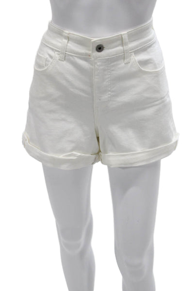 Pilcro and the Letterpress Anthropologie Womens Boyfriend Shorts White Size 29