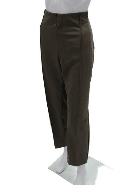 Lafayette 148 New York Women Green Ankle Pants Polyamide Zip Inseam 28 Size 18