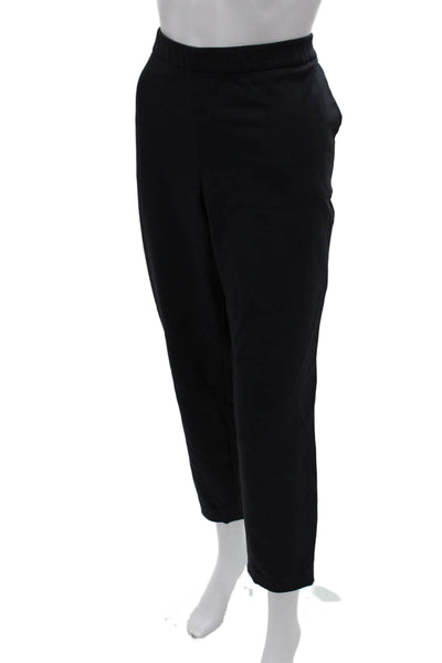 Lafayette 148 New York Women Ankle Pants Black Polyamide Pull On Size XL