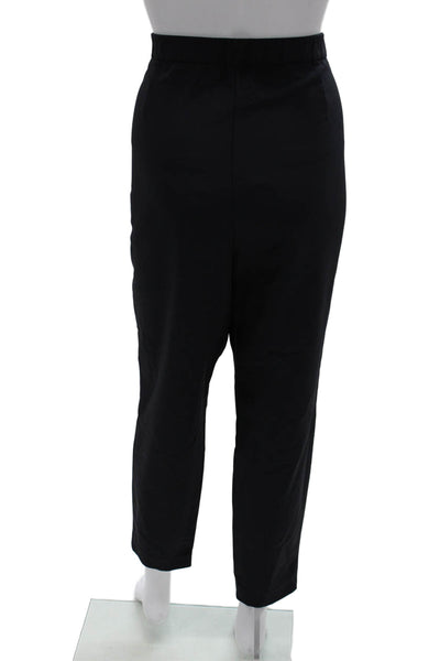 Lafayette 148 New York Women Ankle Pants Black Polyamide Pull On Size XL