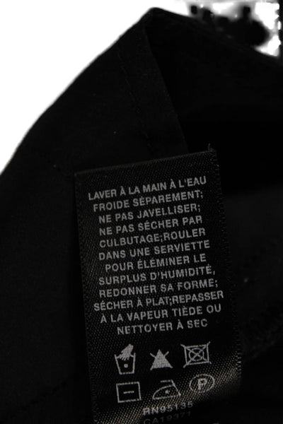 Lafayette 148 New York Women Ankle Pants Black Polyamide Pull On Size XL