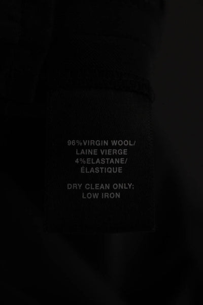 Lafayette 148 New York Women Black Virgin Wool Dress Pants Size 16
