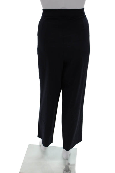 Lafayette 148 New York Women Ankle Pants Blue Virgin Wool Zip Size 16
