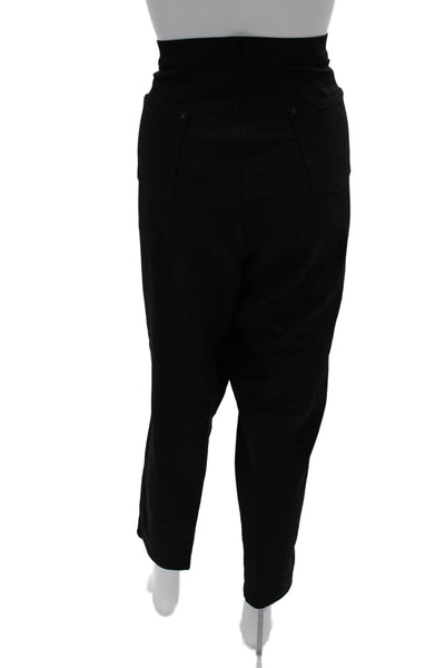 Lafayette 148 New York Womens Plus Ankle Pants Black Polyamide Button Size 18