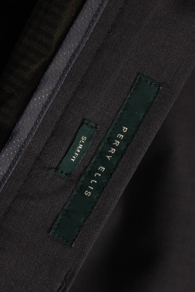 Perry Ellis Mens Dress Pants Blue Polyester Zip Size 32