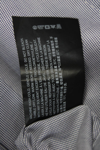 Theory Mens Collared Long Sleeve Button Down Shirt Gray Size 15