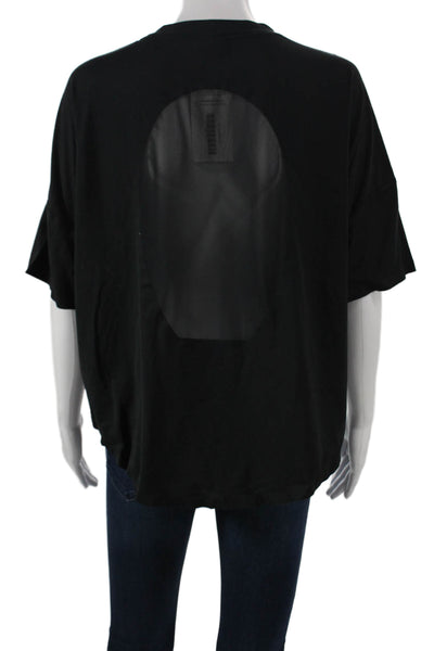Nike Womens Basic Black Short Sleeve T-Shirt Round Neck Polyester Size M