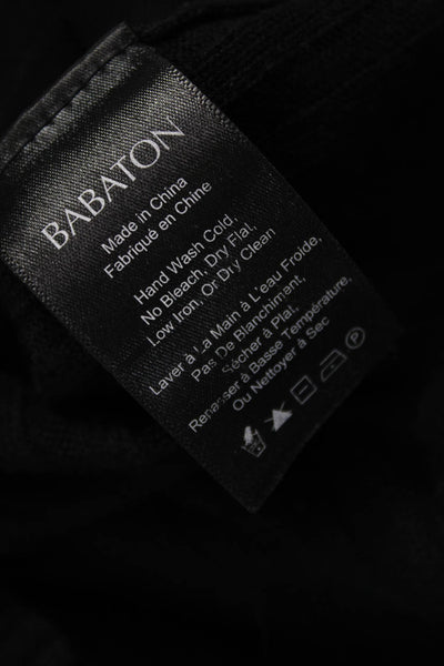 Babaton Womens Black Wool Crew Neck Pullover Sweater Long Sleeve Size L