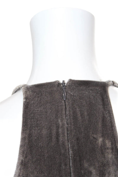 Madewell Womens Gray Halter Viscose Jumpsuit Zip Sleeveless Size 2