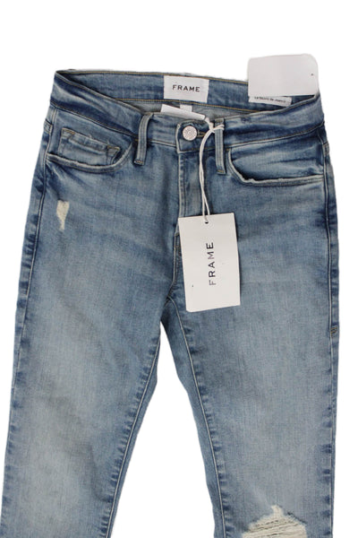 Frame Womens Skinny Jeans Blue Low Rise Cotton Inseam 29 Size 24