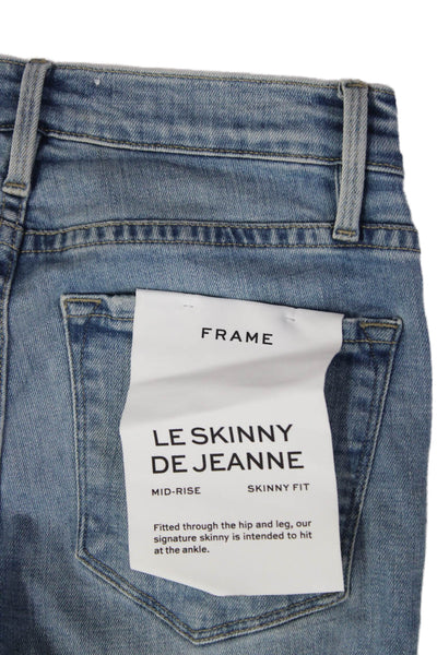 Frame Womens Skinny Jeans Blue Low Rise Cotton Inseam 29 Size 24