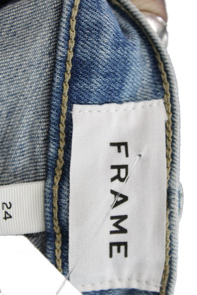 Frame Womens Skinny Jeans Blue Low Rise Cotton Inseam 29 Size 24