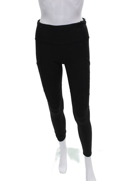 Lululemon Women Workout  Ankle Leggings Black Nylon Size 6