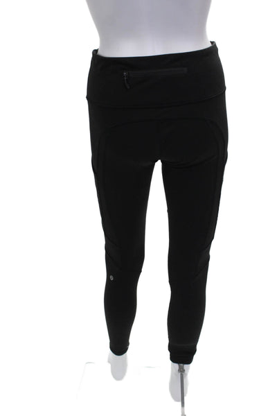 Lululemon Women Workout  Ankle Leggings Black Nylon Size 6