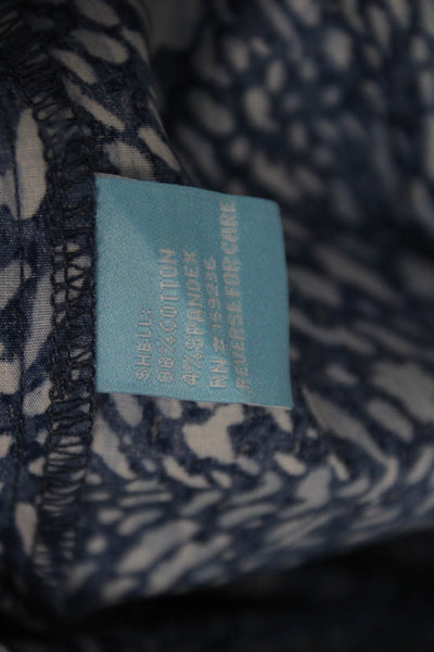 J. Mclaughlin Womens Half Button Abstract Collared Mini Dress Blue Size XS