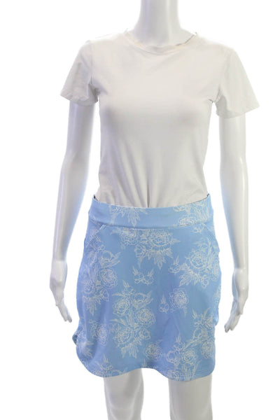 Peter Millar Women Athletic Floral Polyester Pull On Short Skirt Size S