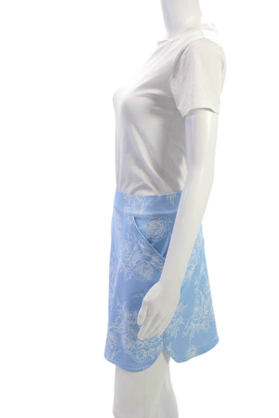 Peter Millar Women Athletic Floral Polyester Pull On Short Skirt Size S