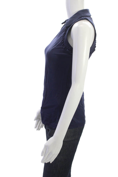 Lily Pulitzer Womens Blue Sleeveless Collared Polo Top Nylon Size XS