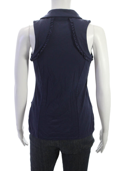 Lily Pulitzer Womens Blue Sleeveless Collared Polo Top Nylon Size XS