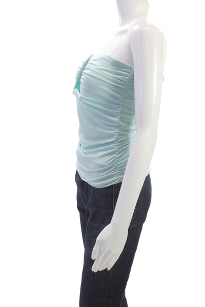 Pixie Market Womens Cropped Sweetheart Neckline Tank Blue Polyester Size S
