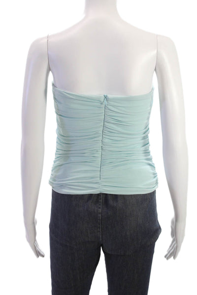 Pixie Market Womens Cropped Sweetheart Neckline Tank Blue Polyester Size S