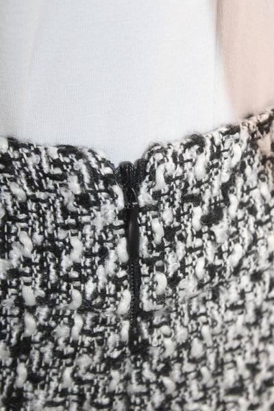 Dazy Womens Pencil Skirt Black Herringbone Polyester Long Zip Size L
