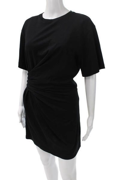 Frame Womens T Shirt Dress Black Organic Cotton Crew Neck Short Sleeve Size XS