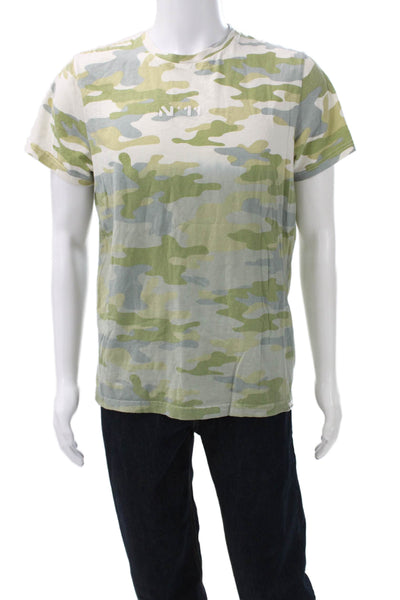 ELEVENPARIS Mens Camouflage Cotton Crew Neck Short Sleeve T-Shirt Size M