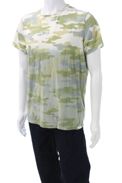 ELEVENPARIS Mens Camouflage Cotton Crew Neck Short Sleeve T-Shirt Size M
