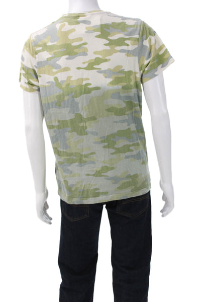 ELEVENPARIS Mens Camouflage Cotton Crew Neck Short Sleeve T-Shirt Size M
