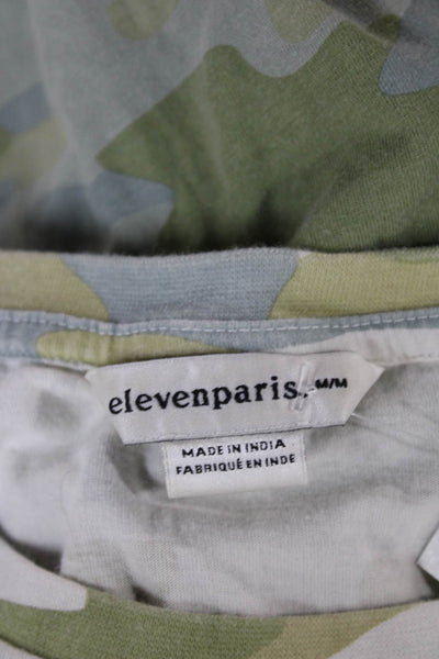 ELEVENPARIS Mens Camouflage Cotton Crew Neck Short Sleeve T-Shirt Size M