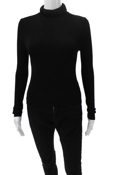 Zara Womens Black Turtleneck Pullover Sweater Viscose Long Sleeve Size M