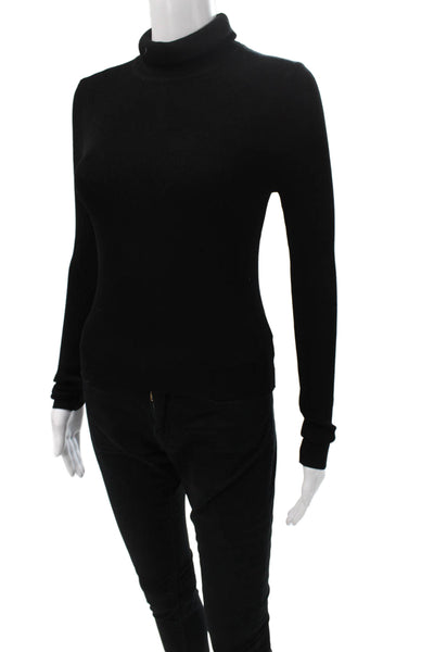 Zara Womens Black Turtleneck Pullover Sweater Viscose Long Sleeve Size M