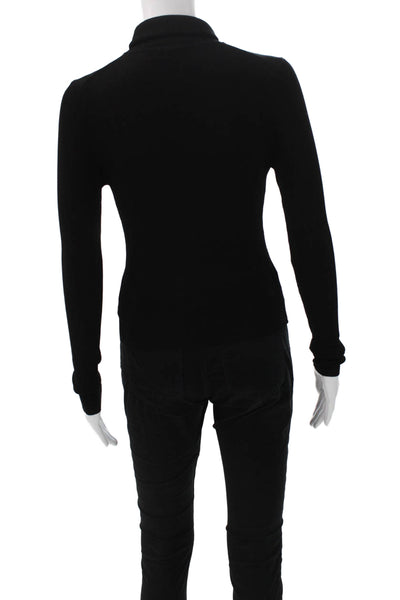 Zara Womens Black Turtleneck Pullover Sweater Viscose Long Sleeve Size M