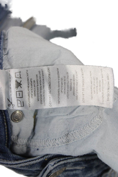 Buffalo David Bitton Women Cropped Blue Mid Rise Jeans Button Size 28