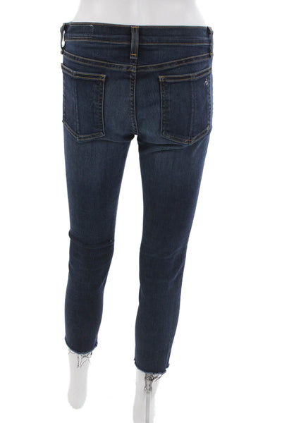 Rag & Bone Jean Womens Skinny Jeans Blue Cotton Mid Rise Size 28