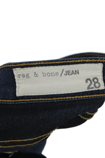 Rag & Bone Jean Womens Skinny Jeans Blue Cotton Mid Rise Size 28