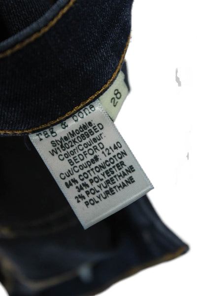 Rag & Bone Jean Womens Skinny Jeans Blue Cotton Mid Rise Size 28