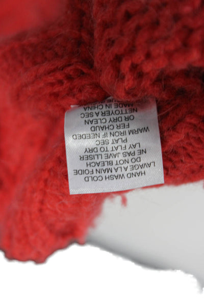 Re/Done Womens Pullover Wool V-Neck Red Sweater Long Sleeve Size S