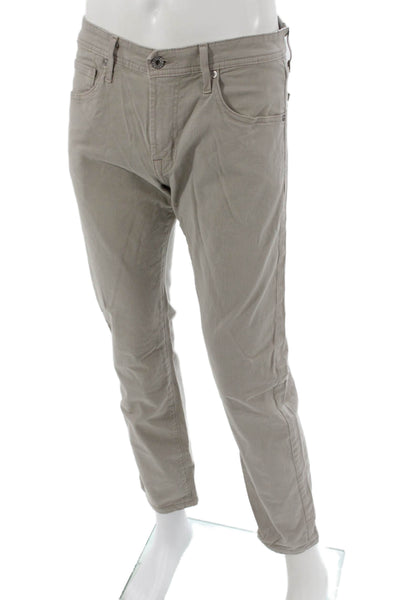 AG Adriano Goldschmied Mens Beige Chino Pants Button Closure Size 33