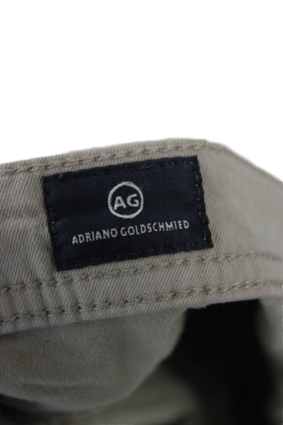 AG Adriano Goldschmied Mens Beige Chino Pants Button Closure Size 33
