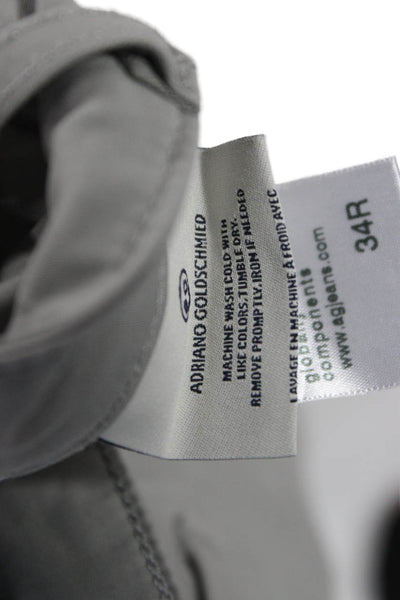 AG Adriano Goldschmied Mens Chino Pants Gray Cotton Size 34