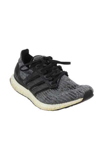 Adidas Womens Lace Up Knit Ultra Boost Running Sneakers Gray Black Size 9.5
