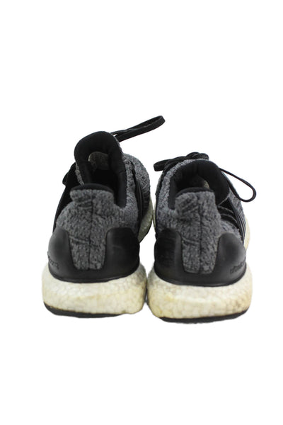 Adidas Womens Lace Up Knit Ultra Boost Running Sneakers Gray Black Size 9.5