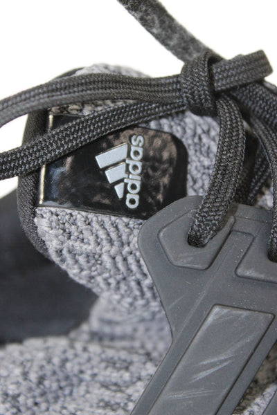 Adidas Womens Lace Up Knit Ultra Boost Running Sneakers Gray Black Size 9.5