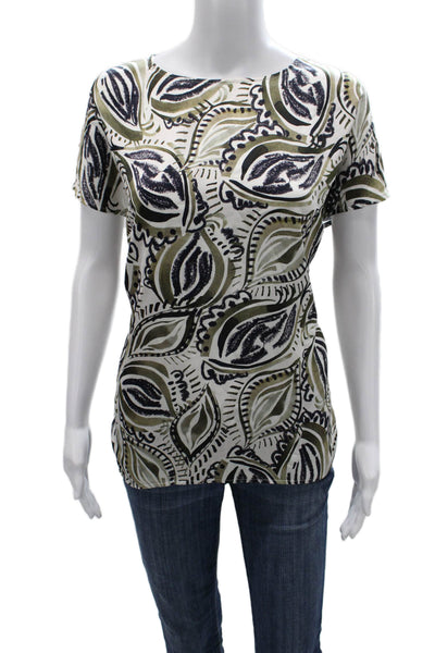 MM. La Fleur Women Silk Paisley Sleeveless Blouse Multicolor Size XL