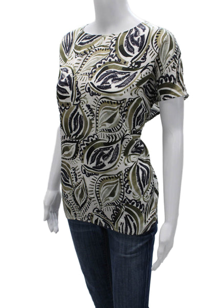 MM. La Fleur Women Silk Paisley Sleeveless Blouse Multicolor Size XL