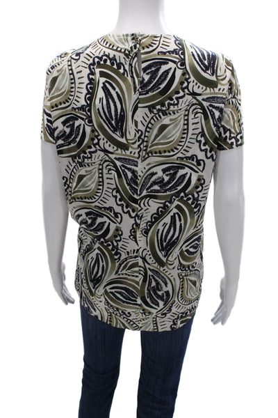MM. La Fleur Women Silk Paisley Sleeveless Blouse Multicolor Size XL