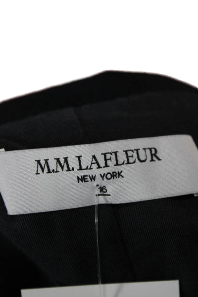 MM. La Fleur Womens Tencel Blue Blazer Button Long Sleeve Size 16