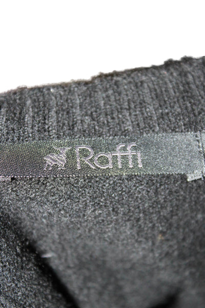 Raffi Womens Black Cashmere Crew Neck Pullover Long Sleeve Size S